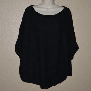 Sz XS/S Qi Black Cashmere Dolman Sleeve Sweater